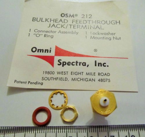 Bulkhead feedthrough jack/terminal,omni spectra,osm 212,complete kit,mil-spec for sale