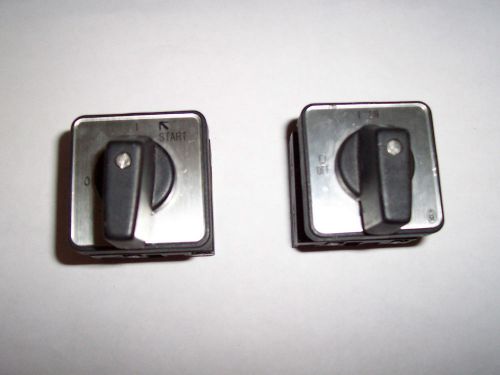 (2)   KLOCKNER MOELLER T0-1-98/E ON/OFF SELECTOR SWITCHES