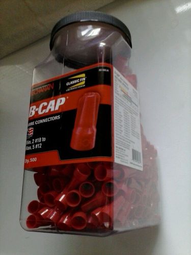 BUCHANAN B-CAP Red Wire Connectors B2-1 RED #18-#12 - JAR of 500 - B2-500JR NEW