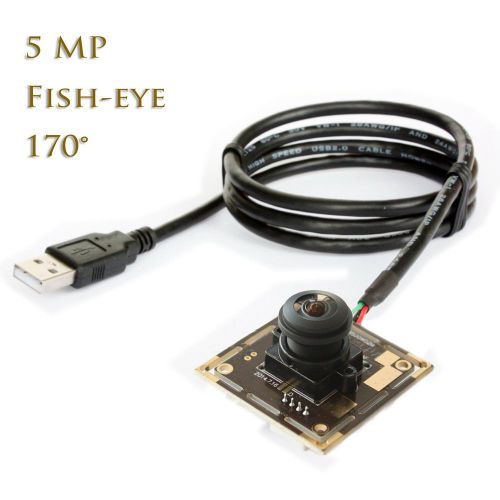 170 angle 5.0mp full hd mjpeg fish-eye usb camera module for windows android etc for sale