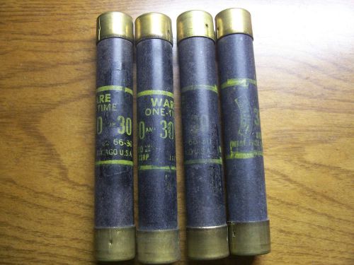 Lot of 4 Ware 30 amp fuse  600V