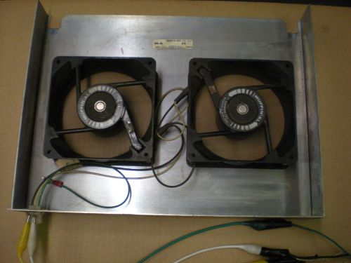 Lot of (2) Rotron MX2A3 Muffin Fans - 4-1/4&#034; Dia. Blades - 115VAC - w/Bracket #3