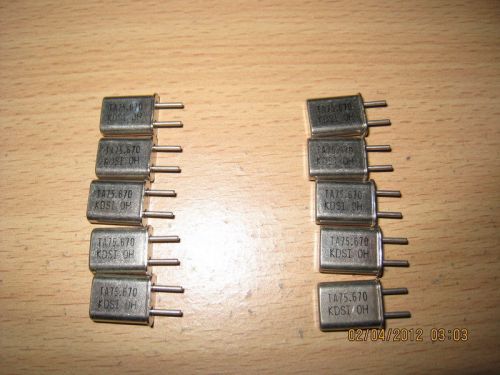 10 X TA75.670MHz TA75.670 MHz Crystal Oscillator HC-49U NEW KDS Japan