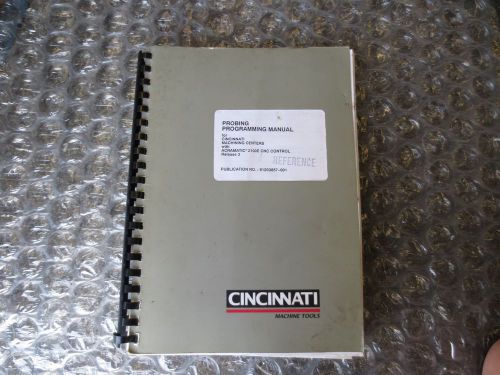 CINCINNATI MILACRON ARROW 500 CNC PROBING PROGRAMMING MANUAL BOOK