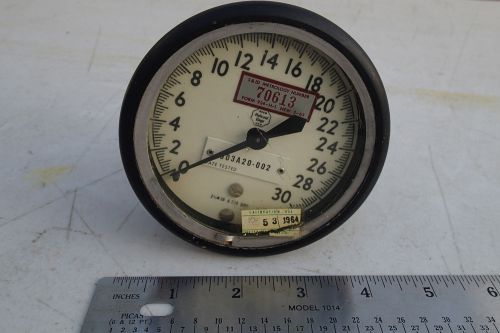 ACCO HELICOID 3.5&#034; 0-30 PRESSURE GAUGE 903A20-003  W-30 North American Aviation