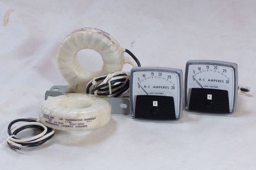 GE Yokogawa Style 0-30 AC Scaled 0-5 Amp Actual Ammeter 30:5 Current Transformer