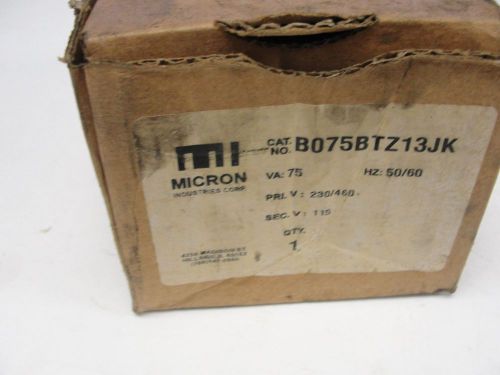 Micron Industries Transformer B075BTZ13JK, 50/60Hz w/ fuse