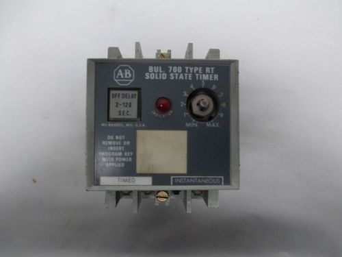 ALLEN BRADLEY 700-RT11N100A1 SOLID STATE TIME DELAY RELAY SER B 120V-AC D304794