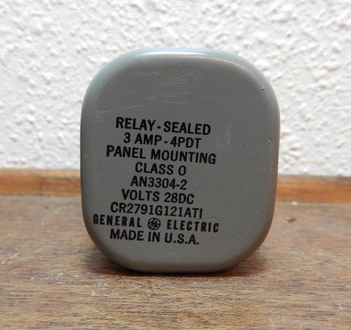 (x3) ge sealed 3 amp 4pdt panel mounting class o an3304-2 volts 28dc relays for sale