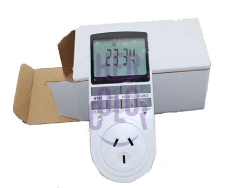 AU Plug in Digital Programmable Timer Socket Time Switch 10A 7 Day Week