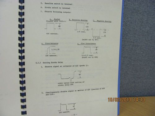 CANBERRA MANUAL 1415: RC Amplifier - Instruction, product # 18250