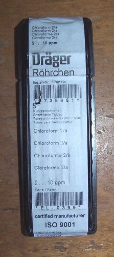 DRAEGER 6728861 Chloroform 2/a Test Tubes 10ppm Short Term