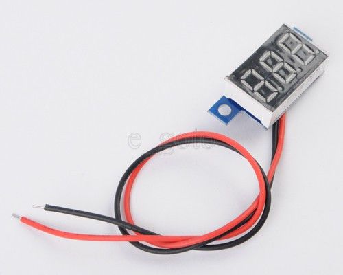 DC 3.3V-30V BLUE LED Panel Meter Digital Voltmeter Mini Lithium Battery 20mA