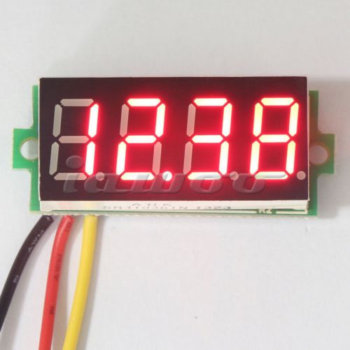 Dc 0v-33v digital car voltmeter 4 digits red panel volt meter voltage tester 12v for sale