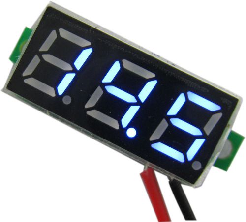 3 digit 0.28&#034; DC3.50-30.0V 2-line variable precision blue led Digital voltmeter