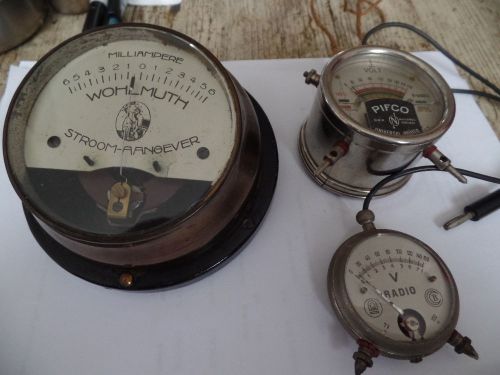 10 VINTAGE ANTIQUE VOLT METER RADIO