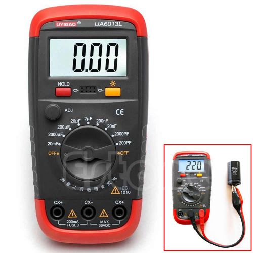 New UA6013L Digital Auto Range Capacitor Capacitance Tester Meter