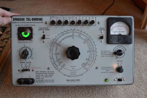 SPRAGUE TO-4 TEL-OHMIKE CAPACITOR ANALYZER