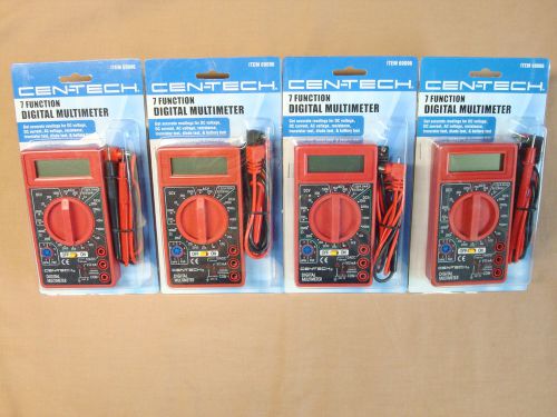 4 NEW 7 Function Digital Multimeters CEN-TECH &lt;&lt;FREE SHIPPING&gt;&gt;