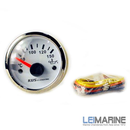 KUS Oil Temp Gauge Temperature 50-150°C Marine Boat Electrical Car Truck White