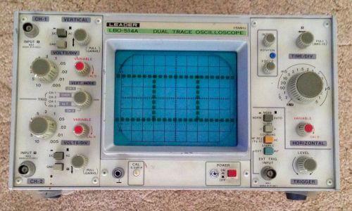 LEADER LBO-514A / LBO514A DUAL TRACE ANALOG OSCILLOSCOPE Vintage Electronics