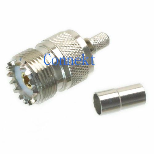 10pcs UHF female SO239 window crimp RG58 RG142 LMR195 RG400 RF connector