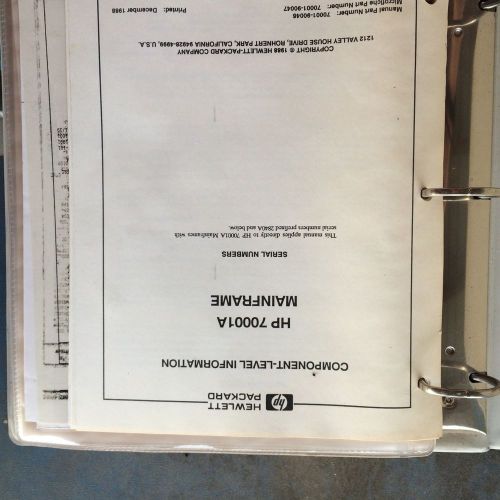 Agilent 70001A Component Level Service Manual/schematics