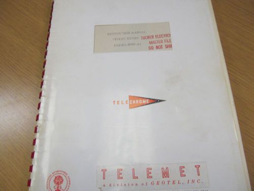 Telechrome 3603-A1 Viteac Keyer Instruction Manual w/ Schematics 46401