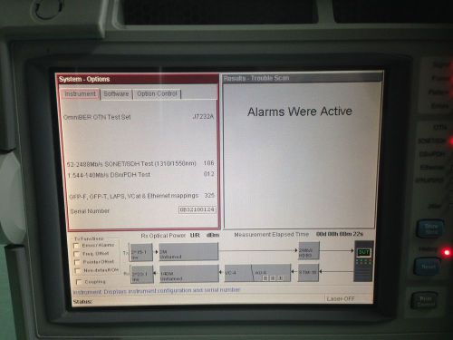 Agilent HP J7232A OmniBer OTN Opt.004, 012, 106, 325, 609, CFG 003