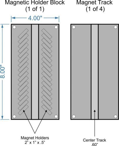 3D Printed Magnetic Rail Gun Tracks ( 40&#034; x 4&#034; x 2&#034; )