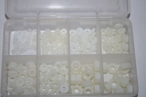 2-56 thru 1/4-20   nylon hex machine screw  nuts  assortment for sale