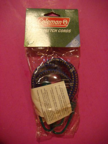 2 coleman 20&#034; stretch bungee cords ~*~ multi-strand rubber cord w/ coasted hooks for sale