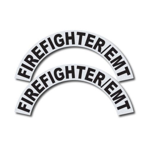 Firefighter helmet decals fire helmet sticker - crescents set - firefighter/emt for sale