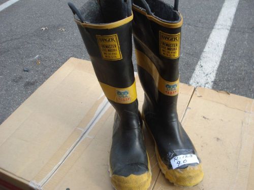Ranger fire master firefighter turn out gear rubber boots steel toe 9.0....r123 for sale
