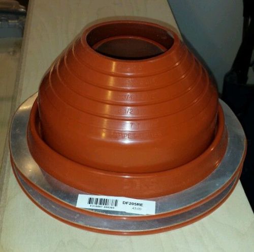 2 no. 5 silicone pipe flashers (4-1/4&#034; - 7-1/2&#034;) - roof vent - boot - hi-temp for sale