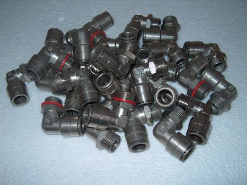 Huge lot of 28 plated brass 12mm push 90 deg.  fittings *used* for sale