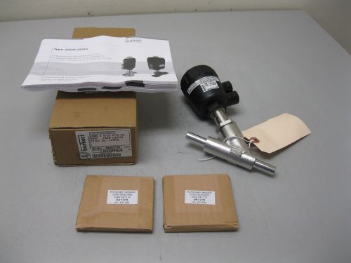 1/2&#034; burkert 2000 a butt weld ss actuated angle seat valve new b17 (1693) for sale