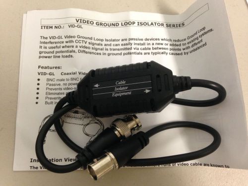 Vid-gl speco vidgl bnc ground loop isolator coax for sale