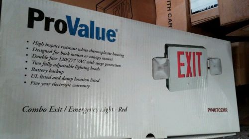 ProValue Combo Exit /Emergency Light Red # PV407CEMR