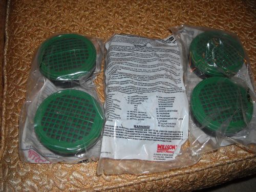 6 Willson R24 respirator chemical filter cartridges new