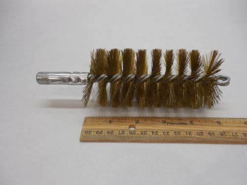 2-14&#034; DIA. BRASS SPIRAL WIRE BRUSH 1/4&#034; NPT NEW