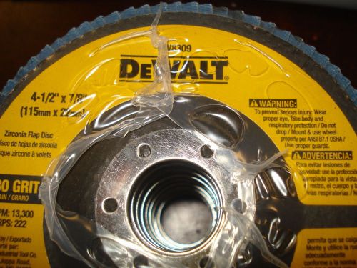 Dewalt angle grinder flap discs 4-1/2&#034; x 7/8&#034; 80 grit dw8309 qty 10 |li2| for sale