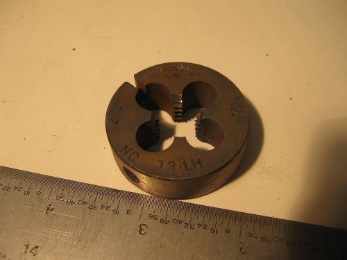 6 New Round Threading Dies 1/2-13 LEFT HAND Greenfield 1.5&#034; Adj. Machinist Tools