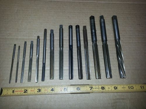 MACHINIST&#039;S TOOLMAKER&#039;S LOT OF ASSORTED SIZE HSS HAND REAMER S