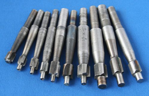 10 HS CounterBore Bits Machinist Lot Gunsmith Clockmaker Aircraft Lathe Tool Lot