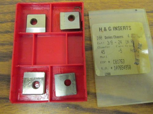 H&amp;G Insert Chasers 3/8-24 UN RH 100 Series 45 Cham Qty 4