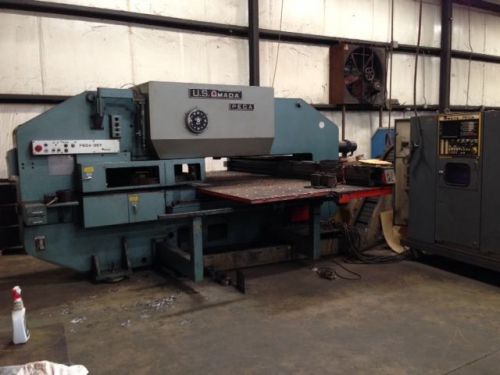 33 TON AMADA PEGA 357 CNC TURRET PUNCH W/ FANUC 6M. 2 AUTO-INDEX STATIONS, ETC.