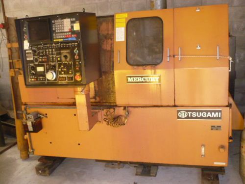 Tsugami Mercury NM4A CNC lathe, X, Z, T axes, Fanuc 6TB-2, live tooling