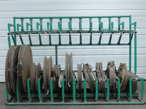 (1) Steel Rack with 12 Bending Dies for Pines #4 Tube Bender - Used - AM11041A