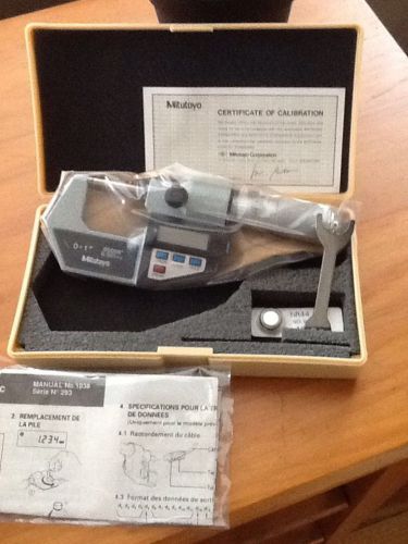 Mitutoyo 293-725-10 0-1&#034; Digital Micrometer